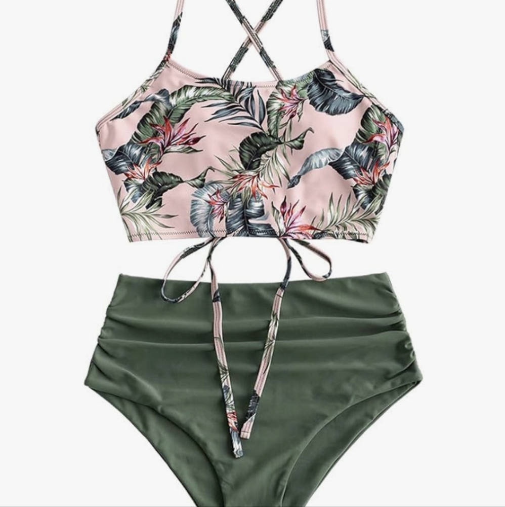 High Waist Tropical Bikini